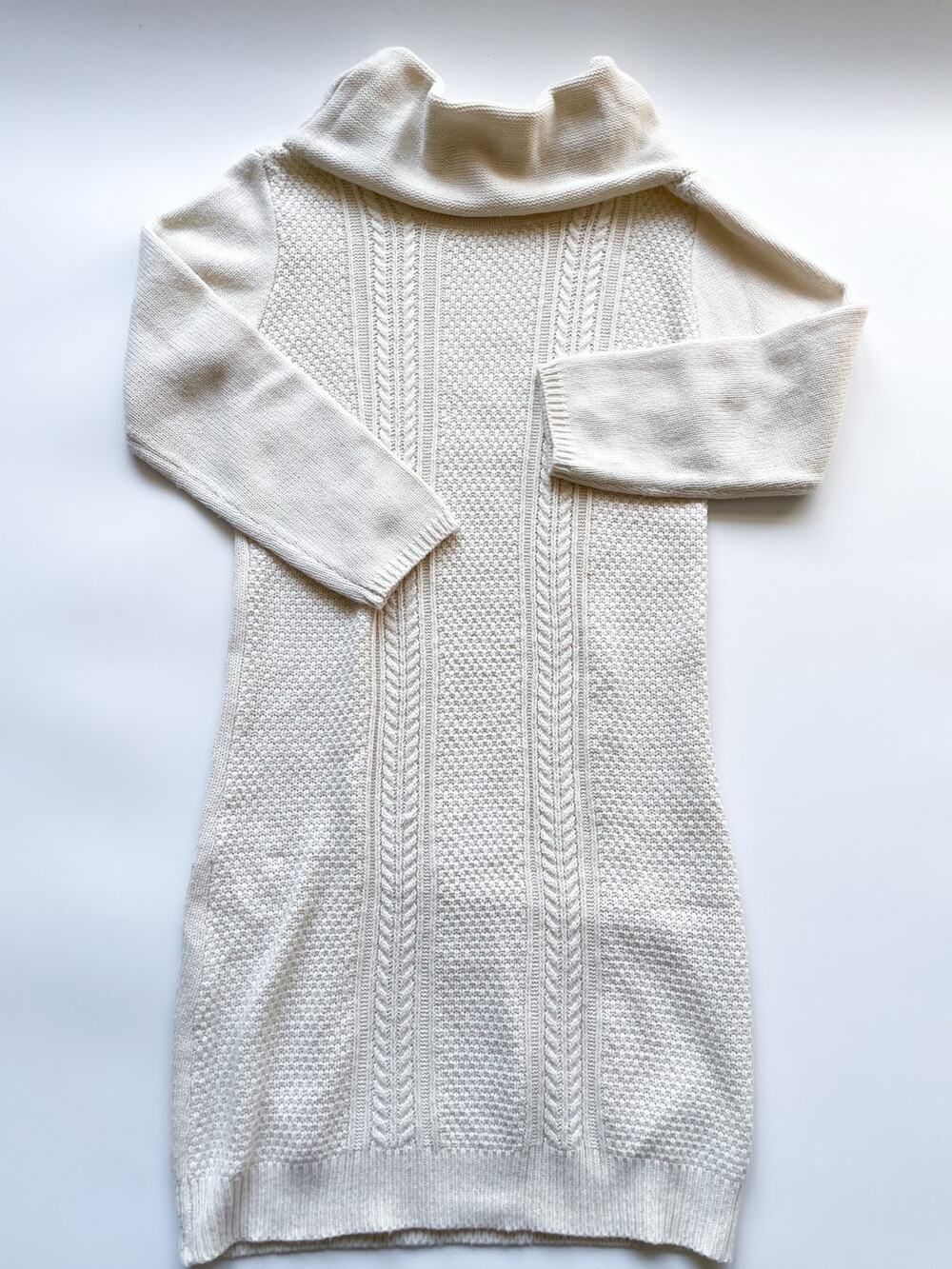 Women’s JACK by BB Dakota Cream Knit Roll Neck Sweater Dress Size XS/S